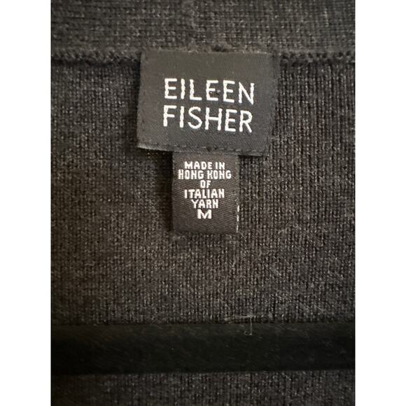 Eileen Fisher 100% Merino Wool Italian‎ Yarn Cardigan Medium AS IS - Picture 2 of 7